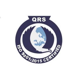 ISO Certified  since 2014 Quality Management System certified ISO 9001 ISO 14001 & ISO 45001